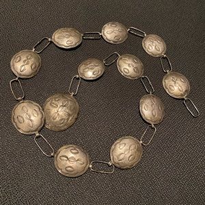 Sterling silver vintage Native American concho belt